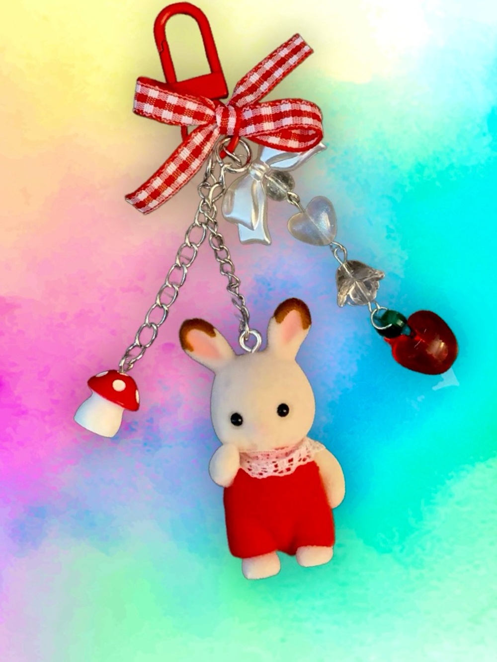 Calico Critters Bunny Rabbit Keychain bag charm - Picture 2 of 2